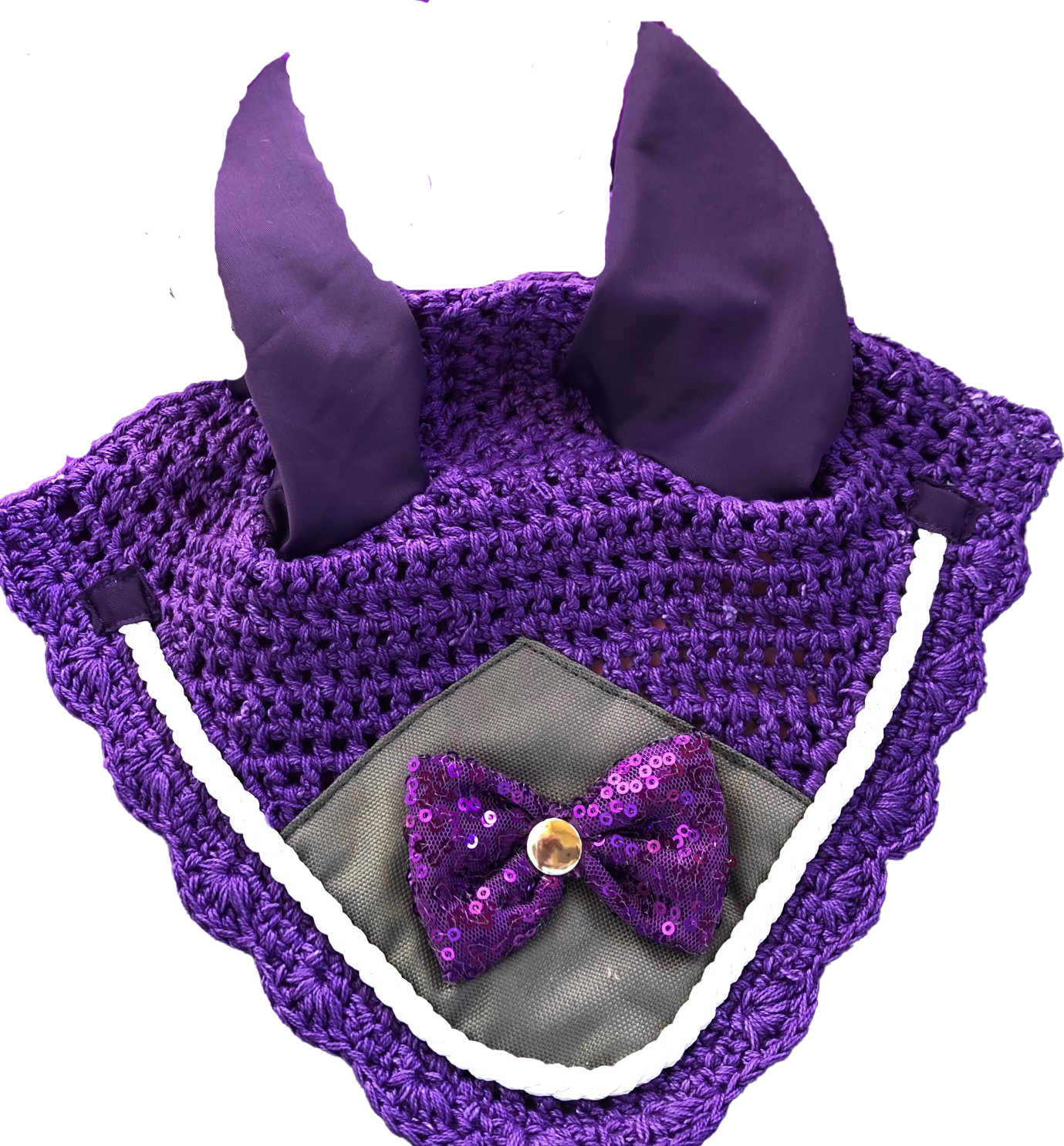 Bling by Equestre Co. Midnight purple ear bonnet